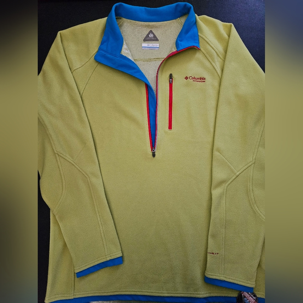 NWT - Columbia Omni Heat Thermal Reflective Green Fleece Pullover - Size L